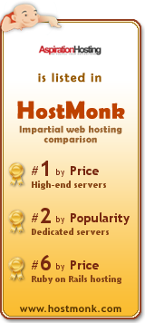 Aspiration Hosting is listed in HostMonk (www.hostmonk.com)